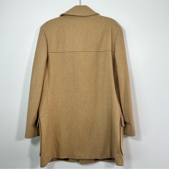 Pendleton Men 100% Wool Camel Tan Long Pea Coat Size 42 Vintage Y2K Jacket - Picture 7 of 9